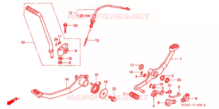 PEDAAL/KICKSTARTER ARM Honda MOTO 125 SONIC 2004  FS125M4