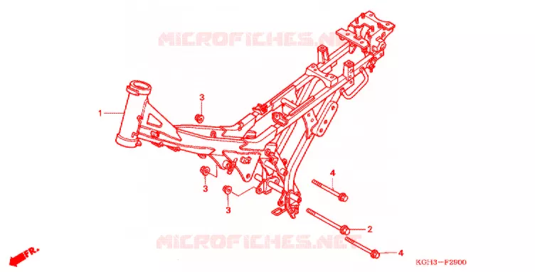 FRAME CHASSIS Honda MOTO 125 SONIC 2005  FS125M5