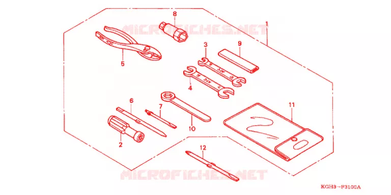GEREEDSCHAP/ACCUVAK Honda MOTO 125 SONIC 2008  FS125M8