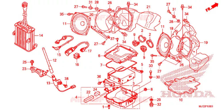 AUDIO-UNIT(AIRBAG) Honda MOTO 1800 GOLD-WING 2014  GL1800BE