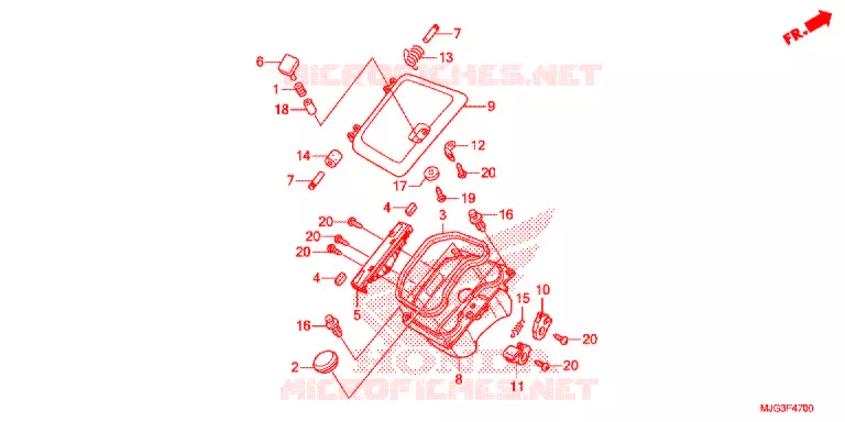 MESH INNER RACK  SG Honda MOTO 1800 GOLD-WING 2014  GL1800BE