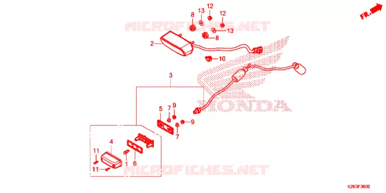 ACHTERLICHT/KENTEKEN LICHT Honda MOTO 125 MSX 2014  MSX125E