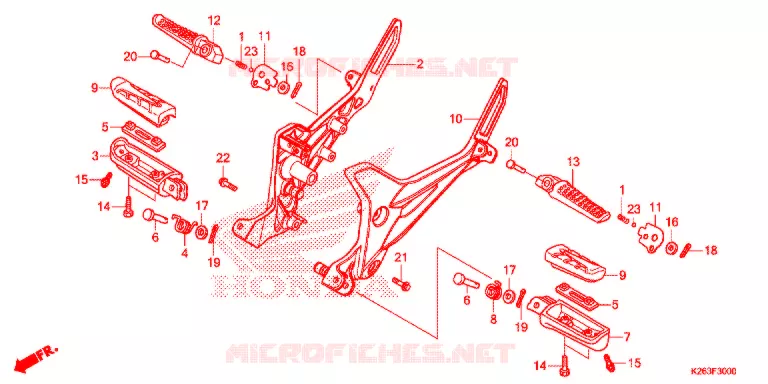 PEDAAL/OPSTAP Honda MOTO 125 MSX 2014  MSX125E