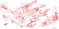 ZWAAI ARM/KETTINGKAST voor Honda NC 750 INTEGRA 2TH 2014