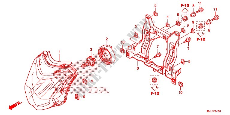 KOPLAMP voor Honda NC 750 INTEGRA 2015