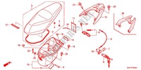 ZITTING/BAGAGEBOX voor Honda VISION 50 R HRC TRICOLOR 2014