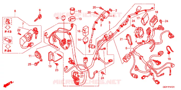BEDRADINGSBUNDEL (NSC502WH/T2) Honda SCOOTER 50 VISION 2014  NSC50T2E