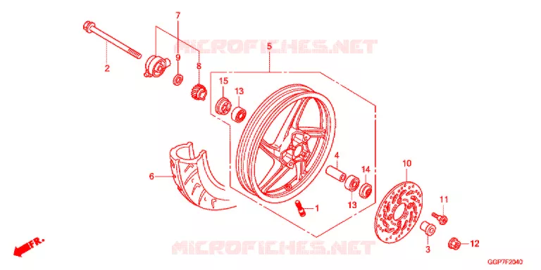 VOOR WIEL Honda SCOOTER 50 VISION 2014  NSC50T2E