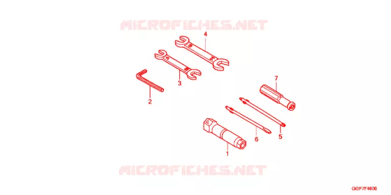 GEREEDSCHAP/ACCUVAK Honda SCOOTER 50 VISION 2014  NSC50T2E