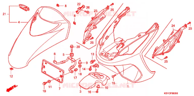 VOORKAP Honda SCOOTER 125 ELITE 2006  SC125SH5
