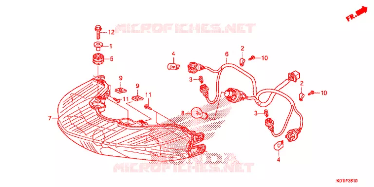 ACHTER COMBINATIE LICHT Honda SCOOTER 125 SH 2015  SH125ADE