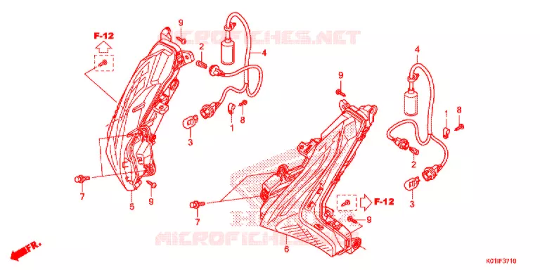VOOR KNIPPERLICHT Honda SCOOTER 125 SH 2015  SH125ADE