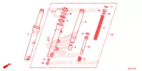 VOOR VORK voor Honda SH 125 ABS D SPORTY 2015