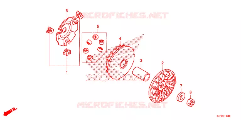 AANDRIJFFACE/ KICKSTARTER SPIL Honda SCOOTER 125 SH 2014  SH125ASE