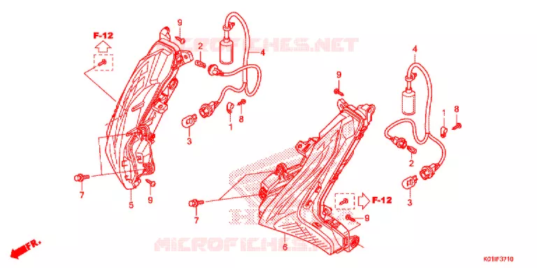 VOOR KNIPPERLICHT Honda SCOOTER 125 SH 2014  SH125ASE