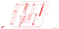 VOOR VORK voor Honda SH 150 ABS STANDARD 2014