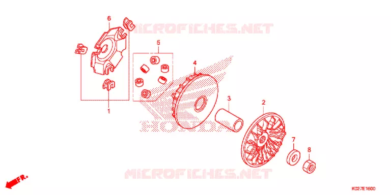 AANDRIJFFACE/ KICKSTARTER SPIL Honda SCOOTER 150 SH 2014  SH150ASE