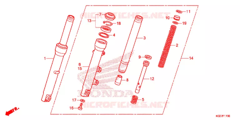 VOOR VORK Honda SCOOTER 150 SH 2014  SH150ASE