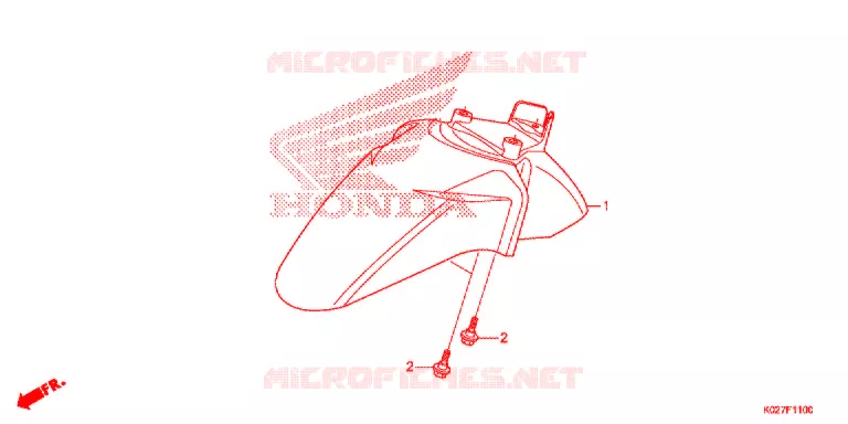 VOORSPATBORD Honda SCOOTER 150 SH 2014  SH150ASE