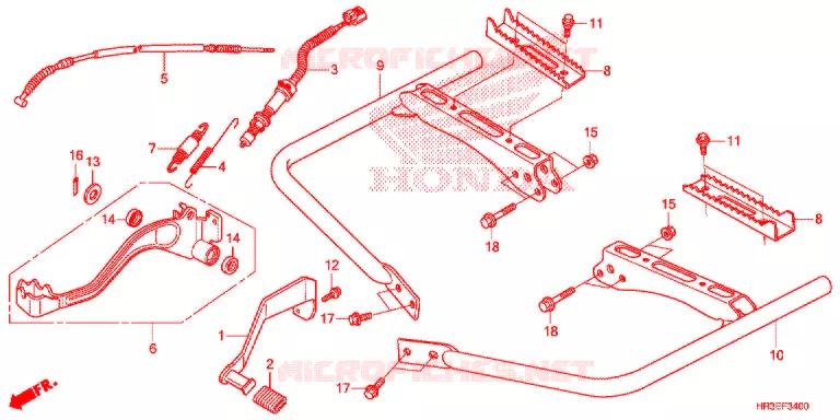 PEDAAL/OPSTAP Honda ATV 420 FOURTRAX 2015  TRX420FE1F