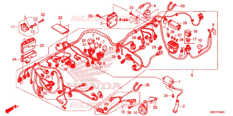 BEDRADINGSBUNDEL/ACCU Honda ATV 420 FOURTRAX 2015  TRX420FM1F