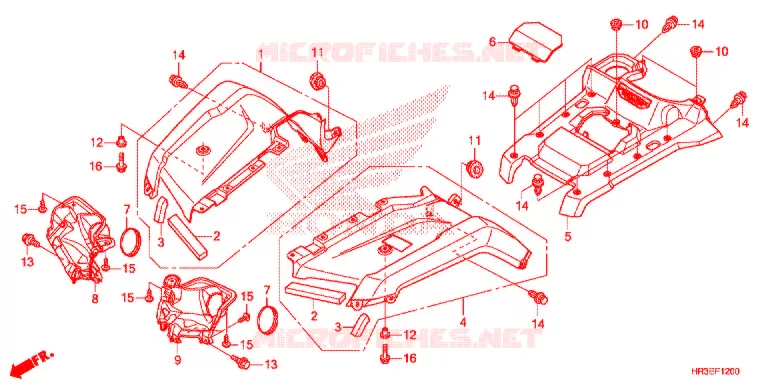 VOORSPATBORD Honda ATV 420 FOURTRAX 2015  TRX420FM2F