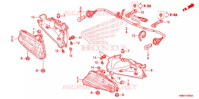 ACHTERLICHT(2) Honda ATV 680 FOURTRAX 2021  TRX680FAF