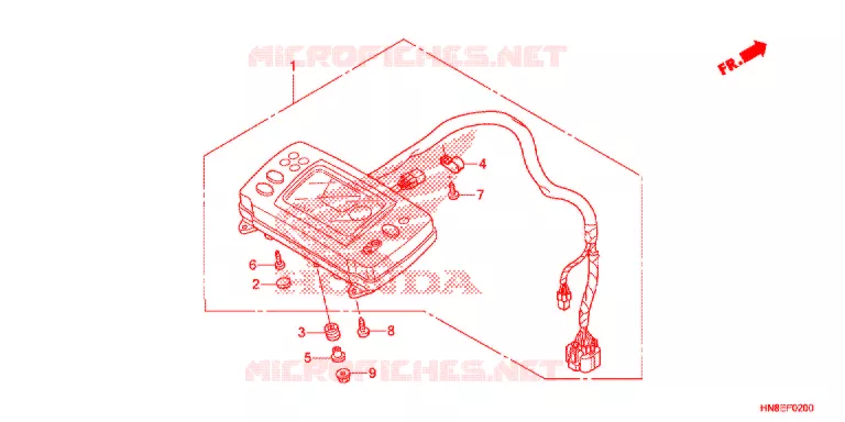 COMBINATIEMETER Honda ATV 680 FOURTRAX 2016  TRX680FAF
