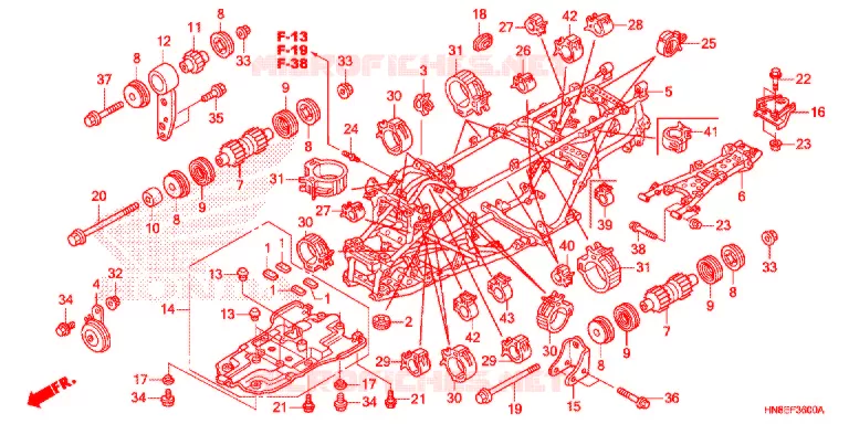 FRAME CHASSIS Honda ATV 680 FOURTRAX 2017  TRX680FAF