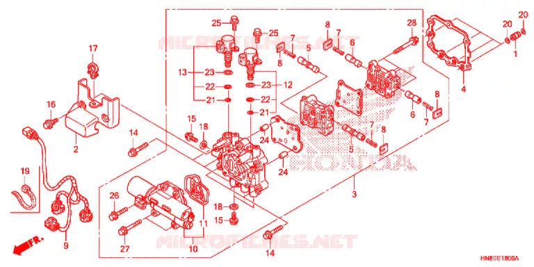 HOOFDKLEP BEHUIZING Honda ATV 680 FOURTRAX 2016  TRX680FAF
