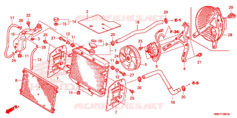RADIATOR Honda ATV 680 FOURTRAX 2017  TRX680FAF