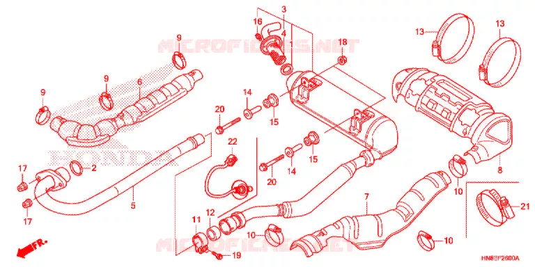 UITLAATDEMPER(2) Honda ATV 680 FOURTRAX 2020  TRX680FAF
