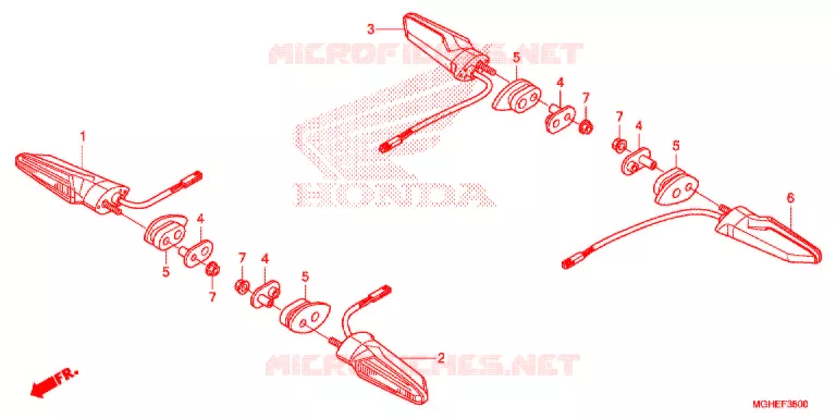 KNIPPERLICHT(2) Honda MOTO 1200 CROSSTOURER 2014  VFR1200XLE