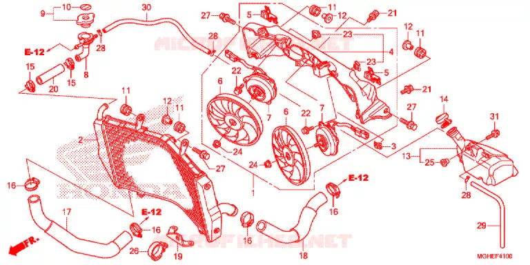 RADIATOR Honda MOTO 1200 CROSSTOURER 2014  VFR1200XLE