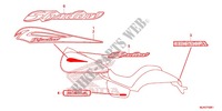 EMBLEEM/STREEP (VT750C2B/C2S) voor Honda SHADOW VT 750 SPIRIT B 2014