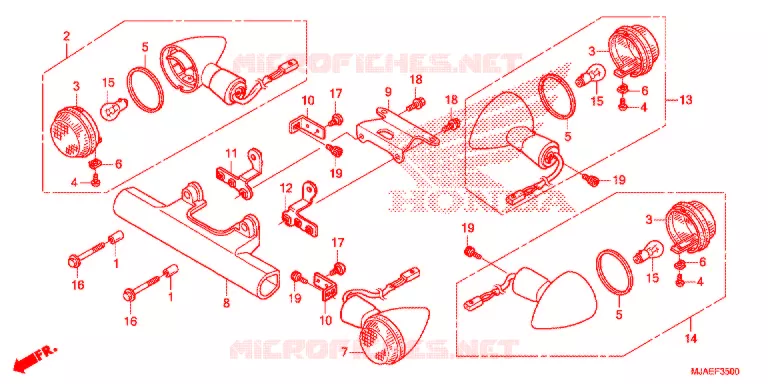 KNIPPERLICHT (VT750CS/C2B/C) Honda MOTO 750 SHADOW 2015  VT750C2BE