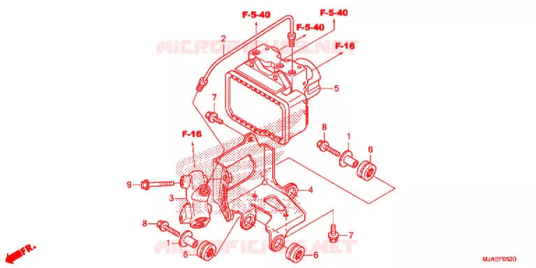 VOORREM HOOFDCILINDER/ABS MODULATOR Honda MOTO 750 SHADOW 2014  VT750C2SE
