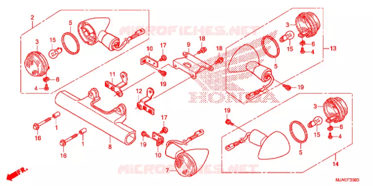 KNIPPERLICHT (VT750CS/C2B/C) Honda MOTO 750 SHADOW 2014  VT750CSE