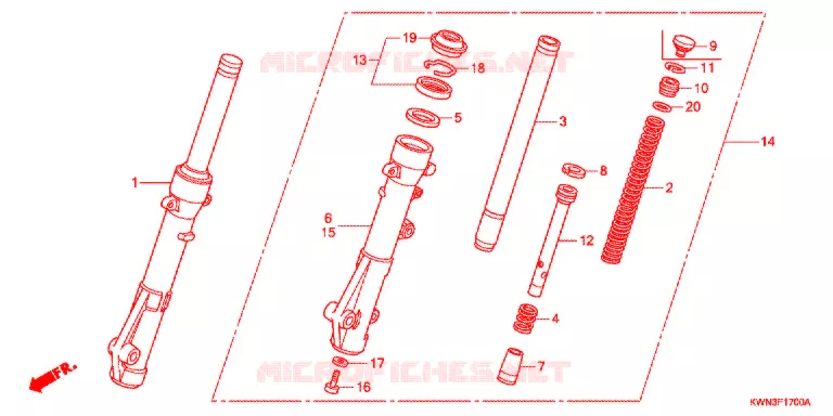 VOOR VORK Honda SCOOTER 125 PCX 2012  WW125EX2B