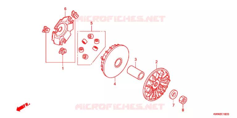 AANDRIJFFACE/ KICKSTARTER SPIL Honda SCOOTER 125 PCX 2016  WW125EX2E