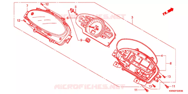 COMBINATIEMETER Honda SCOOTER 125 PCX 2016  WW125EX2E