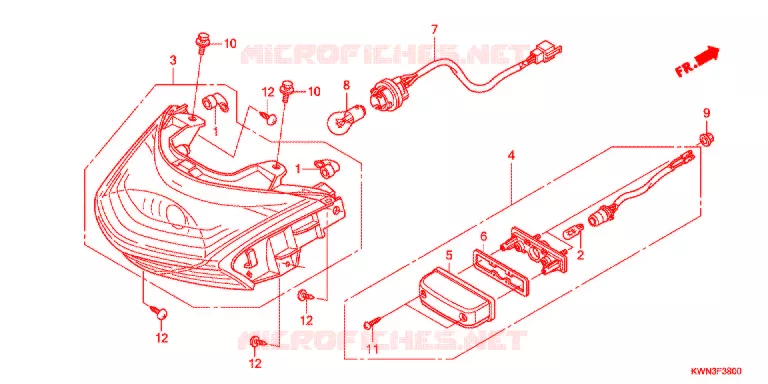 ACHTERLICHT(2) Honda SCOOTER 125 PCX 2014  WW125EX2E