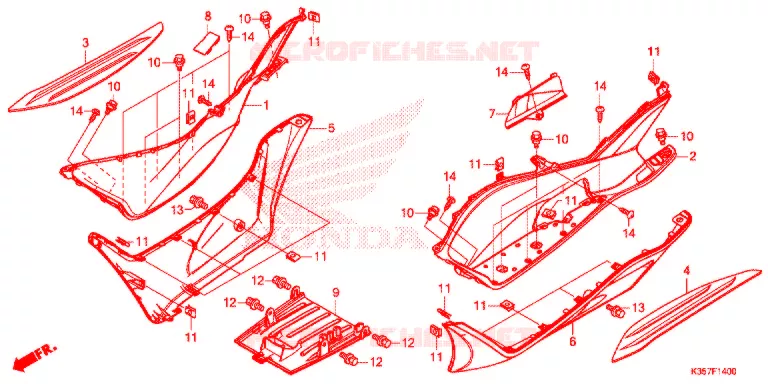 VLOER OPSTAP Honda SCOOTER 125 PCX 2015  WW125EX2F