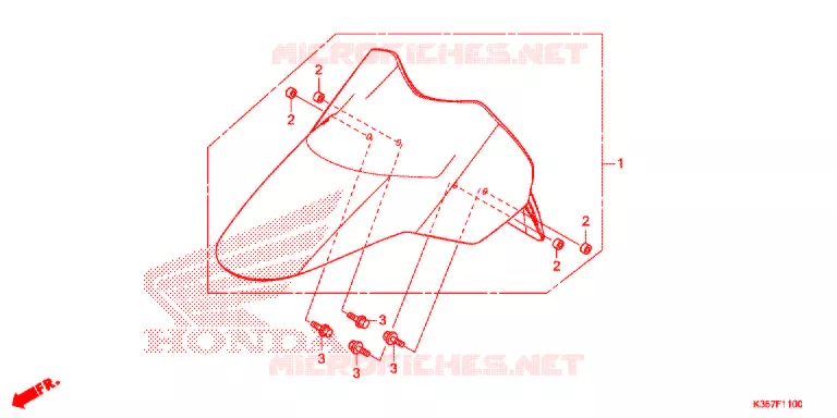 VOORSPATBORD Honda SCOOTER 125 PCX 2015  WW125EX2F