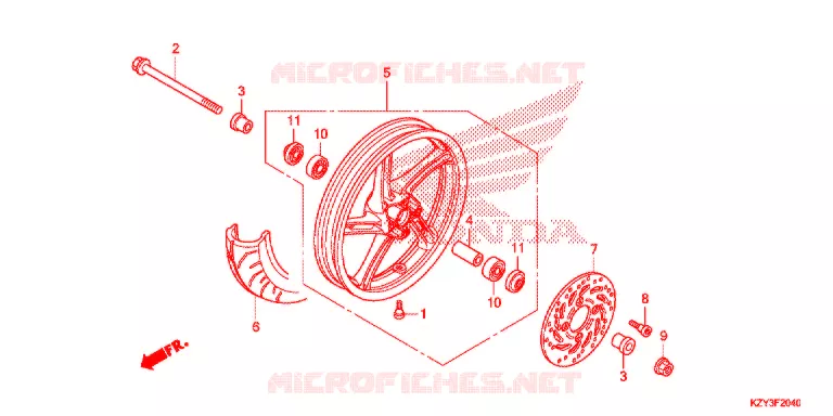 VOOR WIEL Honda SCOOTER 150 PCX 2012  WW150C