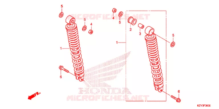 ACHTER KUSSEN(2) Honda SCOOTER 150 PCX 2013  WW150D