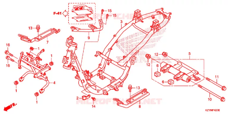 FRAME CHASSIS Honda SCOOTER 150 PCX 2013  WW150D