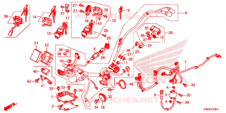 BEDRADINGSBUNDEL/ACCU Honda SCOOTER 150 PCX 2016  WW150F