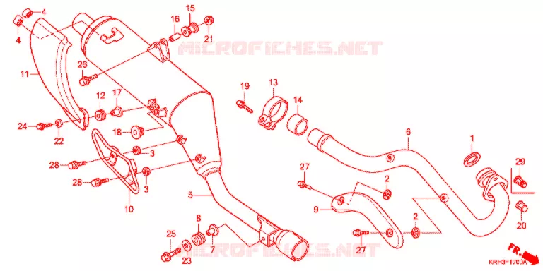 UITLAATDEMPER(2) Honda MOTO 125 XR 2011  XR125LEKB
