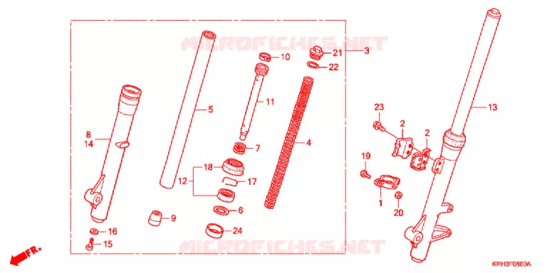 VOOR VORK Honda MOTO 125 XR 2011  XR125LEKB